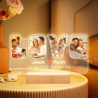 Bulaient Personalized Christmas Gifts For Mum, Personalised Photo Frame With Night Light Base, Gift Ideas For Mum, Birthday Gifts For Mum, Personalised Birthday Gifts For Mum From Daughter Son Husband