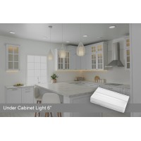 Homenhancements 6Inch Dimmable Under Cabinet Led Light Hardwired Installation Only Color Selectable Soft White3000K Brig