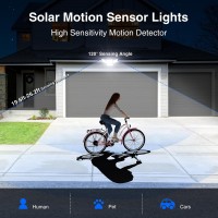 Szpower Outdoor Solar Lights For Outside 224 Led 3000Lm Motion Sensor Outdoor Lights Waterproof Ip65 4 Heads Solar Powered Flo