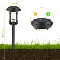 Sunnypark Solar Pathway Lights Outdoor, 6 Pk Bright Solar Filament Waterproof Auto On/Off Garden Lights Solar Powered Landscape Lights For Yard Walkway Driveway Lawn-Warm White