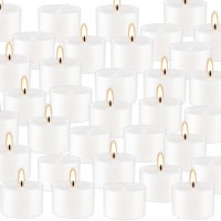 100 Pcs Vanilla Scented Tealight Candles In Clear Cup White Wax Votive Candle For Emergencies Home Decor Wedding Holiday 8 Hou