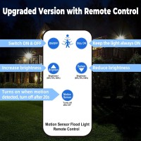 Toowell Battery Powered Flood Lights Outdoor With Remote Security Lights Motion Sensor Outdoor Ip65 Waterproof Wireless Flood