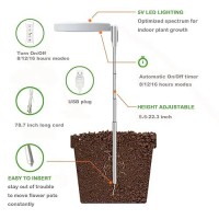 Yadoker Plant Grow Light Led Growing Light Full Spectrum For Indoor Plants Height Adjustable Automatic Timer 5V Low Safe Volt