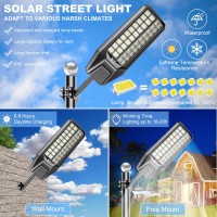 Jadisi 4000W Solar Street Light 300000 Lumens Dusktodawn Waterproof Ideal For Commercial Outdoor Parking Lots Energy