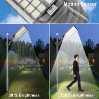 Jadisi 4000W Solar Street Light 300000 Lumens Dusktodawn Waterproof Ideal For Commercial Outdoor Parking Lots Energy