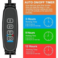 Sdovuerc Full Spectrum Dual Heads Clip Grow Lights For Indoor Plants With 3912H Timer Dimmer And 10 Feet Cables For Plant Grow