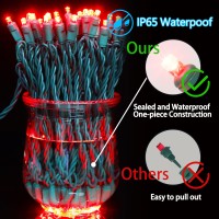 Justpro 25Ft 50 Counts Red Led Christmas Lights Commercial Grade Red Christmas Lights Outdoor Waterproofled Lights 5Mm Wide A