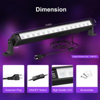 6Pcs 42W Led Black Light Bar Black Lights For Glow Party Blacklight With Plugswitch Each Light Up 21X21 Sqft Area Glow Lig