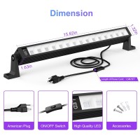 6Pcs 42W Led Black Light Bar Black Lights For Glow Party Blacklight With Plugswitch Each Light Up 21X21 Sqft Area Glow Lig