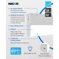 Nicor Lighting 9 Led Direct Wire Under Cabinet Light Dimmable Undercounter Led Lights For Kitchen Selectable Cct 2700K50