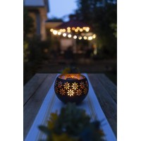 Solar Fire Bowl 8 1Pack Outdoor Waterproof Solar Lanterns Metal Porch Lights With Flickering Flame For Tabletop Patio Ga