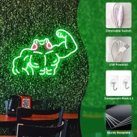 Muscle Frog Neon Light Sign For Wall Decor Funny Strong Frog Led Sign Decoration For Game Room Man Cave Garage Bedroom Anim