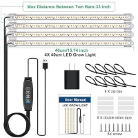 Lpmzmbl 16 In Plant Grow Light Strips 120 Leds Grow Lights For Indoor Plants Full Spectrum With 3912H Timer 10 Dimmable Leve