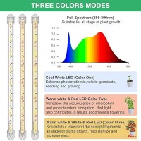 Lpmzmbl 16 In Plant Grow Light Strips 120 Leds Grow Lights For Indoor Plants Full Spectrum With 3912H Timer 10 Dimmable Leve