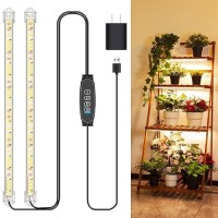 Lpmzmbl 16 In Plant Grow Light Strips 120 Leds Grow Lights For Indoor Plants Full Spectrum With 3912H Timer 10 Dimmable Leve