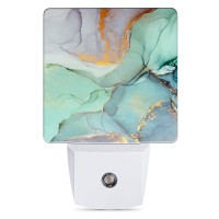 Jopowide Green Marble Dusk To Dawn Night Light Auto Sensor Lamp Home Indoor Stairway Kitchen Corridor Night Lights Plug Into W