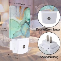 Jopowide Green Marble Dusk To Dawn Night Light Auto Sensor Lamp Home Indoor Stairway Kitchen Corridor Night Lights Plug Into W