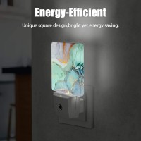 Jopowide Green Marble Dusk To Dawn Night Light Auto Sensor Lamp Home Indoor Stairway Kitchen Corridor Night Lights Plug Into W