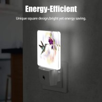 Jopowide Groovy Hummingbird Flowers Dusk To Dawn Night Light Auto Sensor Lamp Home Indoor Stairway Kitchen Corridor Night Ligh