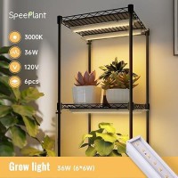 Speeplant Led Grow Light Strips T5 Grow Lights Full Spectrum 1Ft 3000K Plant Light Strip For Indoor Plants Plant Light With