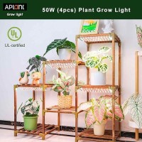 Aplant Led Grow Light 6101418H Timer Grow Lights For Indoor Plants Full Spectrum Dimmable Spacesaving Plant Light 3 Spect