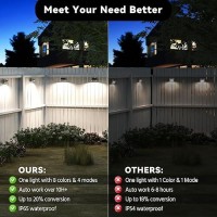 Bridika Solar Fence Lights 8 Colors Warm White Cool White And Rgb Bright Deck Lights Solar Outdoor Waterproof Dusk To Dawn F