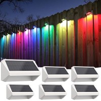 Bridika Solar Fence Lights 8 Colors Warm White Cool White And Rgb Bright Deck Lights Solar Outdoor Waterproof Dusk To Dawn F