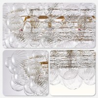 Beypan Luxury Swirled Bubble Glass Chandeliers Clear Ribbed Blown Glass Globe Chandelier 51 L X 26 W X 22 H Hanging Pendan