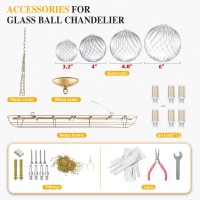 Beypan Luxury Swirled Bubble Glass Chandeliers Clear Ribbed Blown Glass Globe Chandelier 51 L X 26 W X 22 H Hanging Pendan