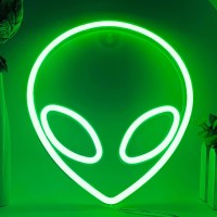 Vifulin Alien Neon Sign Green Alien Light Alien Neon Lights Alien Led Sign Alien Head Lamp Gifts Usbbattery Operated Neon Sign