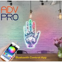 Advpro Psychic Readings Fortune Teller Hand With Palmistry Rgb Dynamic Glam Led Sign - Cut-To-Edge Shape - Smart 3D Wall Decoration - Multicolor Dynamic Lighting St06S66-Fnd-I0024-C