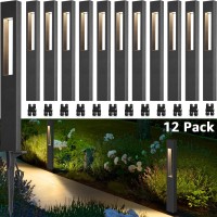 Sunvie Led Low Voltage Landscape Lights 3W Pathway Lights Low Voltage 12-24V Landscape Path Lights 3000K Cri 90+ Aluminum Waterproof Pathway Lighting For Walkway Garden Yard Etl Listed Cord, 12 Pack