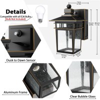 Black Gold Outdoor Lights With Gfci Outlet Dusk To Dawn Poch Light Waterproff Exterior Wall Light Fixture Antirust Outdoor Wall