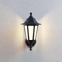 Greenbrook Outdoor Porch Lantern - Black, Classic Style, Exterior Lighting, Wall Mounted, Led