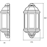 Greenbrook Outdoor Wall Half Lantern, White, Classic Style, Exterior Lighting, Wall Mounted, Led