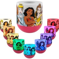 Disney Princess Led Tabletop Colorchanging Night Light Lamp Touch Sensor Moana Belle Jasmine Mulan For Kids Baby Bedroo