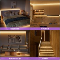 Miwise Cob Led Strip Light 20Ft61M Cri 90 Warm White 3000K High Lumen Dimmable Super Bright Flexible Dc24V Led Tape Light Wit