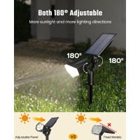 Superdanny Solar Flood Lights Outdoor 180 Adjustable Solar Lights For Outside Garden 4 Modes 3000K6000K Ip65 Waterproof Led