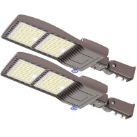 Bbestled 2 Pack, 320W Led Pole Light Outdoor Dusk To Dawn 44800Lm Ip65 5000K Slip Fit Mount Area Street Pole Stadium Roadway Lighting 100-277Vac Input, Shoebox Led Light