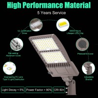 Bbestled 2 Pack, 320W Led Pole Light Outdoor Dusk To Dawn 44800Lm Ip65 5000K Slip Fit Mount Area Street Pole Stadium Roadway Lighting 100-277Vac Input, Shoebox Led Light