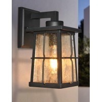 Alvime Outdoor Wall Lights Fixture, Exterior Wall Lanterns, Waterproof&All-Weather Wall Sconce, Porch Outside Lights For Entryway, House Front Door Patio Garage, E26 Base&Clear Seedy Glass