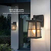 Alvime Outdoor Wall Lights Fixture, Exterior Wall Lanterns, Waterproof&All-Weather Wall Sconce, Porch Outside Lights For Entryway, House Front Door Patio Garage, E26 Base&Clear Seedy Glass