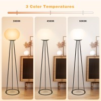 Hvajvny Outdoor Floor Lamp For Yard, Solar Tripod Floor Lamp With 3 Color Temperatures, 2 Pack Cordless Globe Floor Lamp For Porch, Garden, Lawn