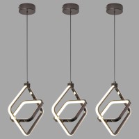 Bnhhlz Modern Led Chandelier Black Farmhouse Rectangular Pendant Light Fixtures 4000K 27W Dimmable Height Adjustable Pendant Lig