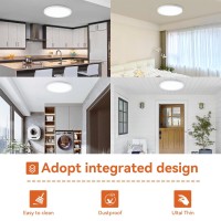 Taloya Flush Mount Led Ceiling Light Fixture Low Profile For Kitchen Bedroom Bathroom Outdoor Living Room Dining Room Hallway Po