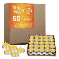 Linegohts 50 Pack Unscented Tea Lights 4 Hour Burn Time Cleanburning Palm Votive Smokeless Tealights Candles For Home Sha