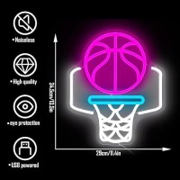 Basketball Hoop Neon Sign For Wall Decor Dimmable Neon Basketball Sign Basketball Neon Sign For Man Cave Basketball Led Sign Neo