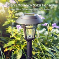 Ensli Solar Pathway Lights Outdoor 10 Pack Solar Lights Outdoor Waterproof Auto Onoff Solar Powered Garden Landscape Path Lig