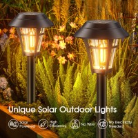 Ensli Solar Pathway Lights Outdoor 10 Pack Solar Lights Outdoor Waterproof Auto Onoff Solar Powered Garden Landscape Path Lig