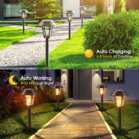 Ensli Solar Pathway Lights Outdoor 10 Pack Solar Lights Outdoor Waterproof Auto Onoff Solar Powered Garden Landscape Path Lig